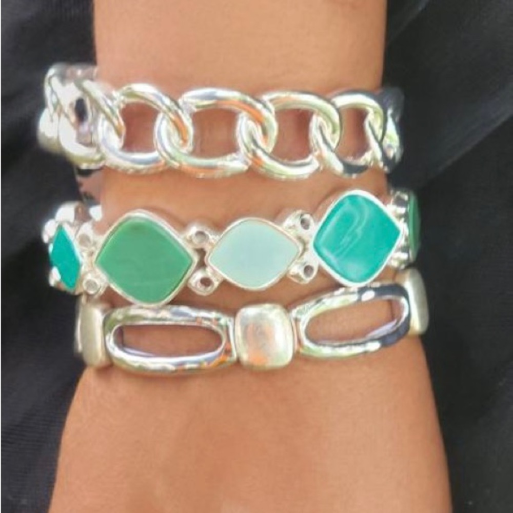 Chain link bracelet set